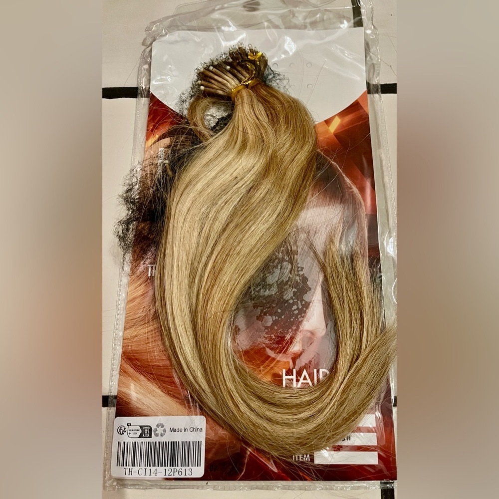 14 Inch Pre-bonded Extensions blonde/brown hair mix